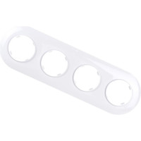 Рамка Bylectrica 4-х местная, серия ПРОВАНС круг, белый ЮЛИГ.735212.503