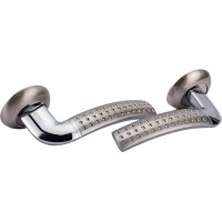 Ручка дверная алюминиевая матовый никель Вантаж V26D AL