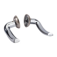 Ручка дверная алюминиевая матовый никель Вантаж V26D AL