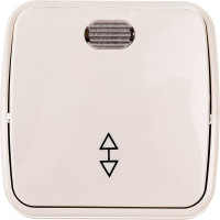 Переключатель слоновая кость на 2 направления 1-клавишный открытой устан с подсветкой TDM ELECTRIC IP20 10А, серия "Дача" Народная SQ1824-0019