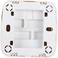 Переключатель слоновая кость на 2 направления 1-клавишный открытой устан с подсветкой TDM ELECTRIC IP20 10А, серия "Дача" Народная SQ1824-0019