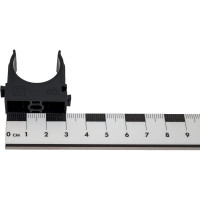 Крепеж-клипса для труб Промрукав атмосферостойкая, для прямого монтажа, черная, в п/э, d25 мм, 100 шт. PR13.0407