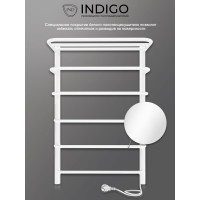 Полотенцесушитель INDIGO Hit (electro) 80/50 (скрытый монтаж, универсальное подключение R/L, белый матовый) LHE80-50WMR