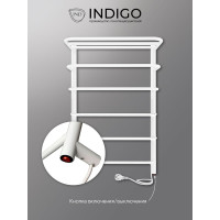 Полотенцесушитель INDIGO Hit (electro) 80/50 (скрытый монтаж, универсальное подключение R/L, белый матовый) LHE80-50WMR