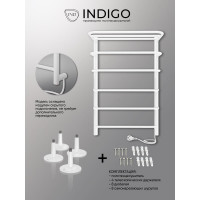 Полотенцесушитель INDIGO Hit (electro) 80/50 (скрытый монтаж, универсальное подключение R/L, белый матовый) LHE80-50WMR