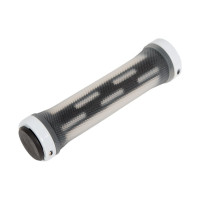 Грипсы JOY KIE MTB HL-G309, 130 мм, с 2 грипстопами, под шестигранник, черный/серебристый H000008039