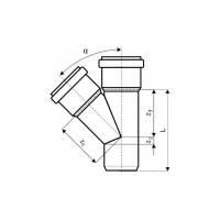 Тройник Ostendorf HTEA 110/90x45 Ger 115230