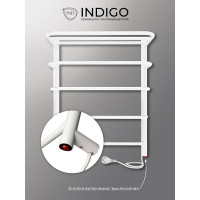 Полотенцесушитель INDIGO Hit (electro) 60/50 скрытый монтаж, универсальное подключение R/L, белый матовый LHE60-50WMR