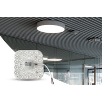 Светодиодный модуль со встроенным драйвером Apeyron 230В, 12Вт, smd2835, 1080Лм, 4000К, 105x105x22мм. 02-54