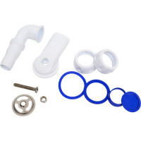 Сифон Unicorn B436V 3 1/2х40 с круглым переливом, с носиком, с гофрой 40х40х50 544820