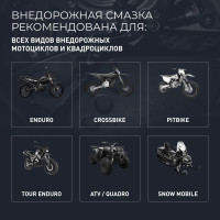 Смазка цепи внедорожная MOTO 520 мл LAVR Ln7703