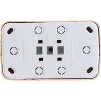 Розетка Intro Polo 3-203-11 двойная без заземления 2x2P, 16A-250В, IP20, открытая установка, сосна, Б0053571