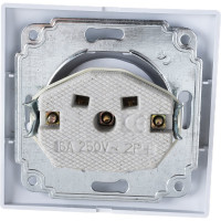 Розетка Intro Plano 1-201-01 без заземления 2P, 16А-250В, IP20, СУ, белый, Б0053859