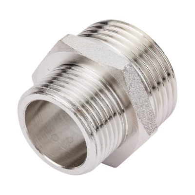 Ниппель переходной резьбовой DOUBLE-LIN латунный никелированный Н/Н 2" x 1.1/2" LL6050 (2"x1 1/2")