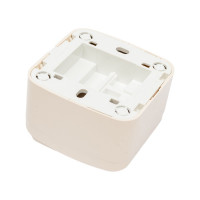 Выключатель слоновая кость 1-клавишный открытой установки TDM ELECTRIC IP20 10А, серия "Дача" Народная SQ1824-0014