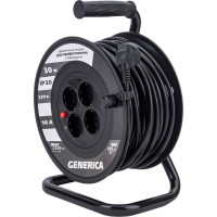 Катушка GENERICA УК30 с т/з 4 места 2P+PE/30м 3x1,5мм2 WKP20-16-04-30-G