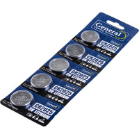 Батарейка General Lighting Systems GBAT-CR2025 кнопочная литиевая 5pcs/card (Рас.0) 800567