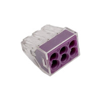 Строительно-монтажная клемма General Lighting Systems GTER6-06 СМК 6-проводная 0.75-2.5 мм2 800490