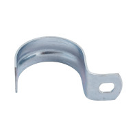 Оцинкованная скоба с одним отверстием Экопласт для трубы D32 мм, 100 шт. 43732