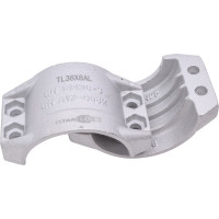 Усиленный 4-х болтовый хомут TITAN LOCK алюминий, TL38x8AL TL38X8AL