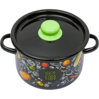 Цилиндрическая эмалированная кастрюля appetite Healthy food 2.9 л 1с16с/1 Healthy