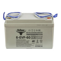 Тяговый аккумулятор 6-EVF-60, 12В, 60 А/ч (C5) Rutrike 022599
