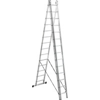 Алюминиевая 3-секционная лестница UFUK 3х14 ступеней 411314