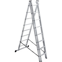 Алюминиевая 3-секционная лестница UFUK 3х8 ступеней 411308