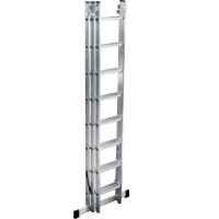 Алюминиевая 3-секционная лестница UFUK 3х8 ступеней 411308