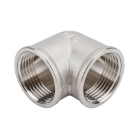 Угольник STI латунный Ду20 (3/4") Ру16  ВР/ВР никелированный D270-05007