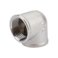 Угольник STI латунный Ду20 (3/4") Ру16  ВР/ВР никелированный D270-05007