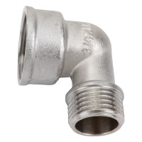 Угольник STI латунный Ду20х15 (3/4"х 1/2") Ру16  ВР/НР переходной, никелированный D270-05070