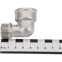 Угольник STI латунный Ду20х15 (3/4"х 1/2") Ру16  ВР/НР переходной, никелированный D270-05070