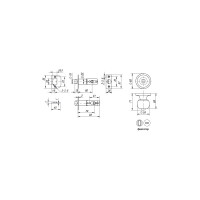Ручка защелка Punto 6072 BL-B (фиксатор) черный 44453