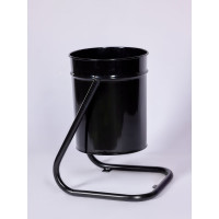 Урна уличная ПРОФМЕТСТИЛЬ металлическая, черная, с креплением в асфальт 638