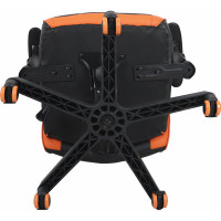 Компьютерное кресло BRABIX Storm GM-006, регулируемые подлокотники, экокожа, черное/оранжевое 532502