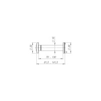 Дверной глазок Fuaro 4 DVZ eco 70x130/16 оптика пластик, угол обзора 180 градусов, CP хром 44593