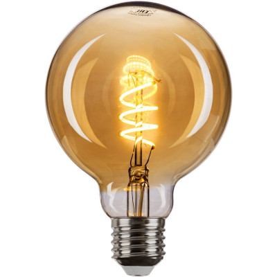 Лампа светодиодная E27 «Винтаж» золотистая, шар, G95 (со спиралью), 4 Вт, 230 В, 2700К TDM ELECTRIC SQ0340-0346