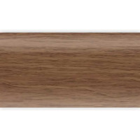 Напольный плинтус с центральной планкой IDEAL Классик 70 мм, 2.2 м, 217 дуб темный К-П70п 217