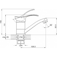 Смеситель для умывальника G-Lauf 4T4-B180