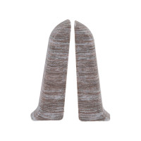 Торцевые заглушки для плинтуса IDEAL Классик 70 мм, 210 дуб пепельный К-П70-Тп-Ф1 210 дуб ПЕП