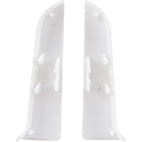 Торцевые заглушки для плинтуса IDEAL Классик 70 мм, 252 ясень белый К-П70-Тп-Ф1 252 ЯСН БЕЛ