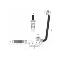 Сифон для ванны АНИ пласт клик клак 1 1/2"х40 EC055S