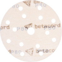 Материал абразивный в кругах 150 мм, 15 отверстий, на бумажной основе, Р80, 50 шт BETACORD 100.0080