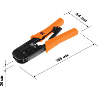 Обжимные клещи TDM ELECTRIC KO-9E обжим RJ-11, RJ-45, «МастерЭлектрик» SQ1001-0007