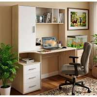 Компьютерный стол СОКОЛ дуб сонома/белый КСТ-16 КСТ16С5б6