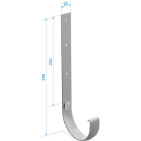 Кронштейн желоба DOCKE STANDARD (металлический; серый 7024) ZVTS-1045
