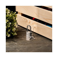 Навесной замок ЧЕТЫРЕ СЕЗОНА серия Сталь, 30 мм, длинная дужка 79-0043