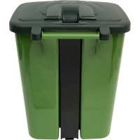 Мусорный бак Sembol Plastik 40 л, мороз., с крышкой, с педальным приводом, зелёный 25996