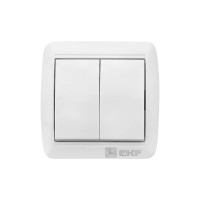 2-клавишный выключатель EKF Владивосток 10А IP54 белый EQR16-023-30-54